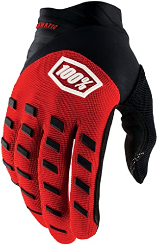 100% Guanti Airmatic, Uomo, Colore: Rosso, M