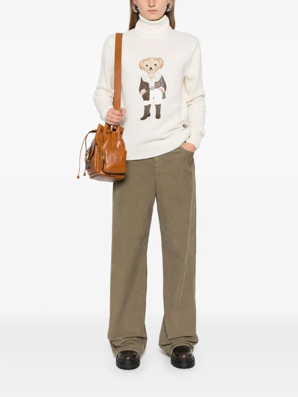Ralph Lauren Collection Polo Bear-appliqué sweater - Bianco