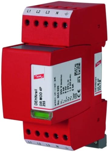 Dehn+Söhne 953405 Scarico Üs Dehnrail Dr M 4P 255 Fm Protezione Da Sovratensione Per Tecnologia Energetica/Alimentazione 4013364115774