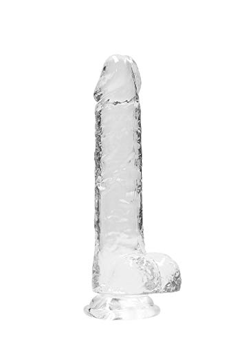 Shots Realrock Crystal Clear - 8" / 19Cm Realistic Dildo With Balls
