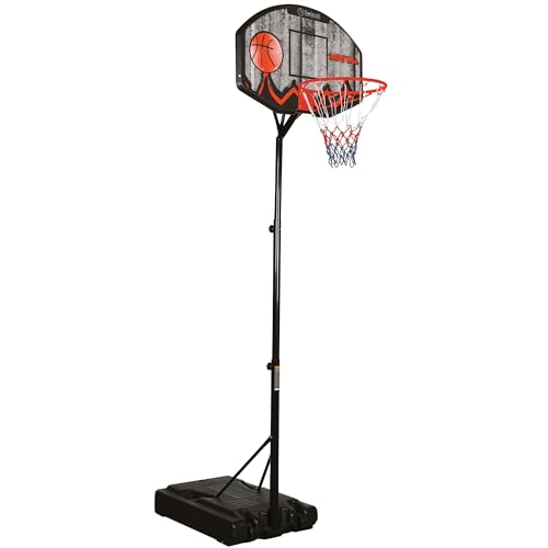 Garlando Memphis, Tabellone Da Basket Con Colonna Ad Altezza Regolabile Per Il Divertimento Di Tutta La Famiglia. Altezza Canestro Cm. 190-260