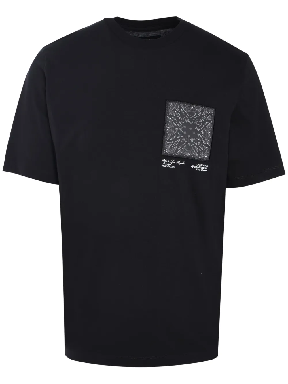 AMIRI bandana-appliqué cotton t-shirt - Nero