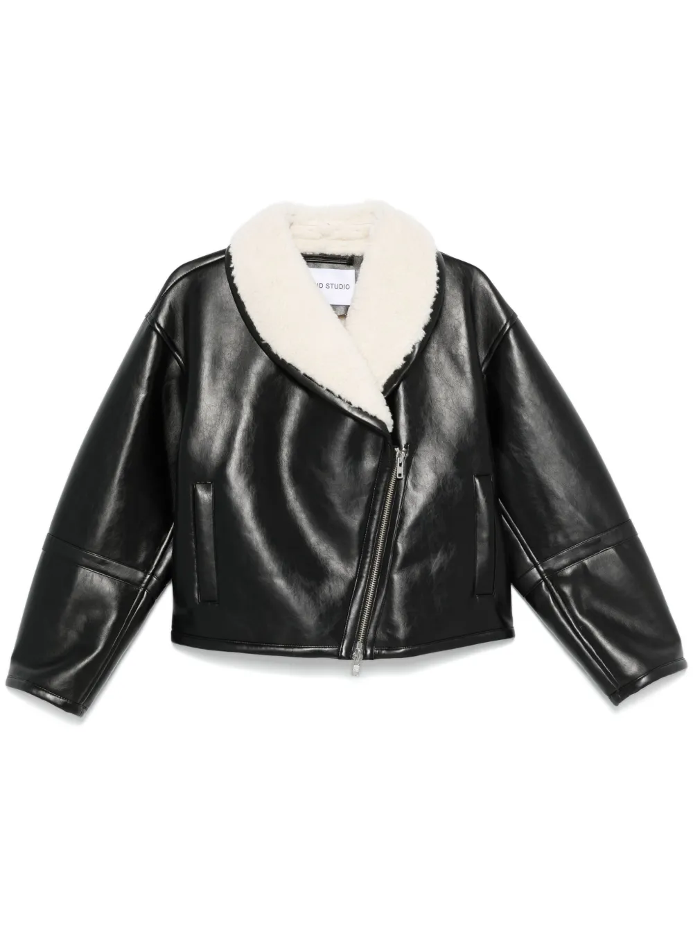 STAND STUDIO faux-leather biker jacket - Nero