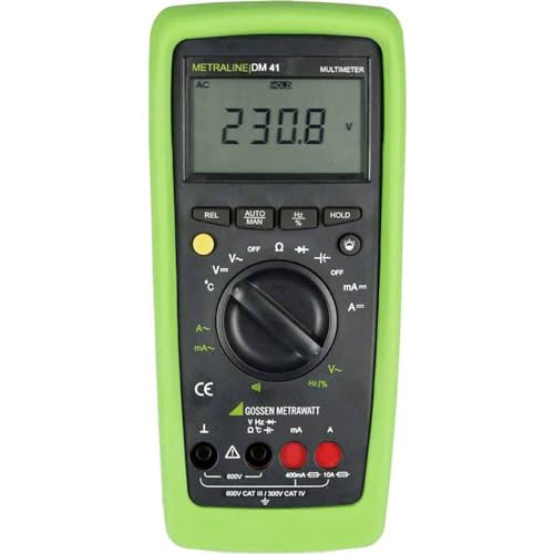 Gossen Metrawatt Metraline Dm 41 Multimetro Manuale Digitale Cat Iii 600 V, Cat Iv 300 V Display (Conte): 4000