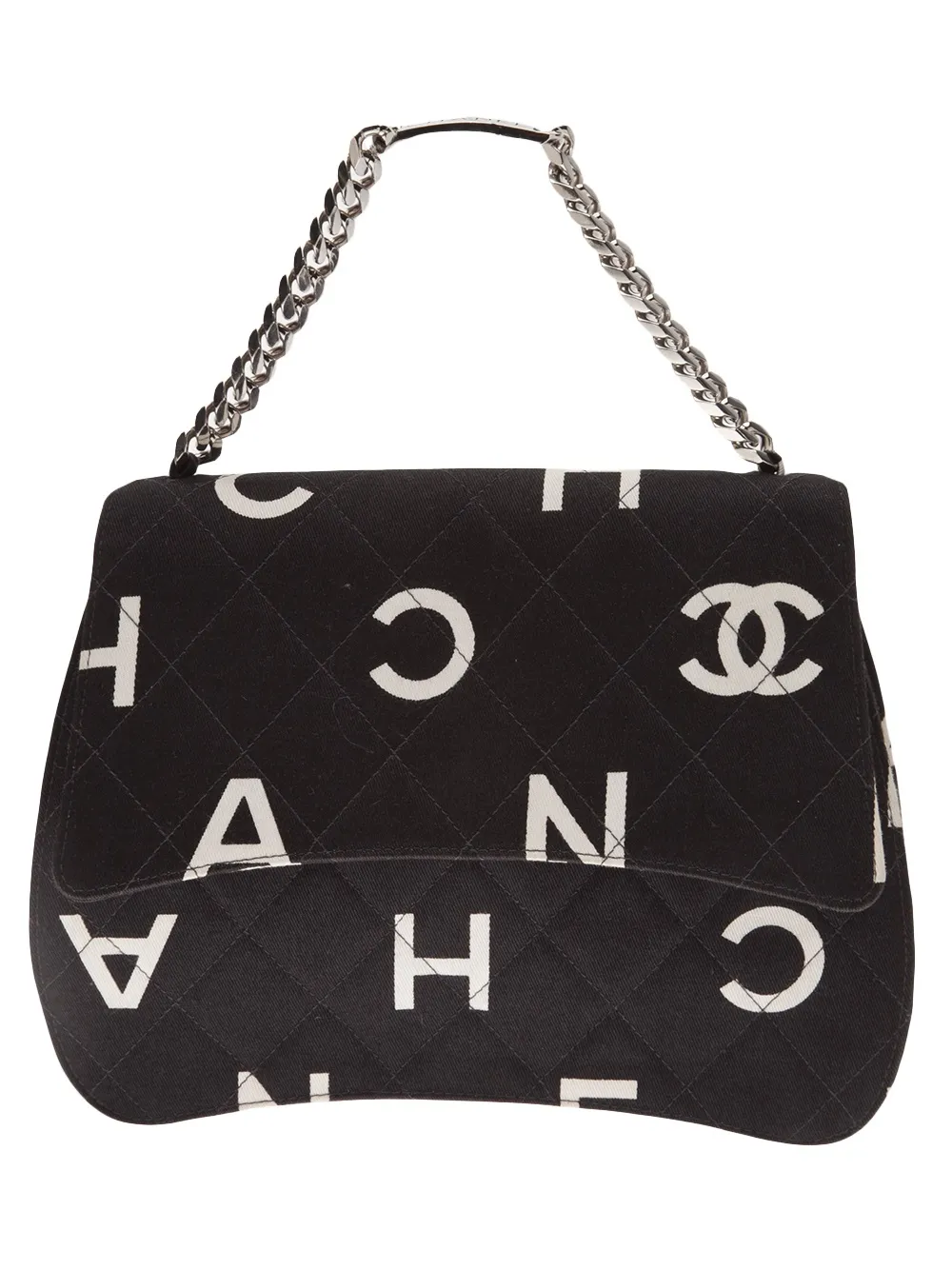 CHANEL Pre-Owned 1996-1997 printed jersey bag - Nero