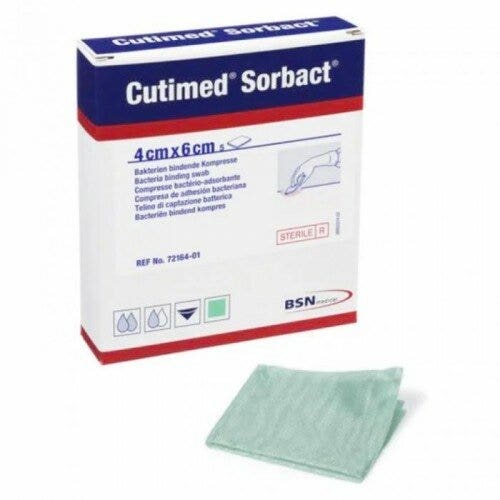 Cutimed Sorbact Garza Assorbente 4x6cm 5 Pezzi