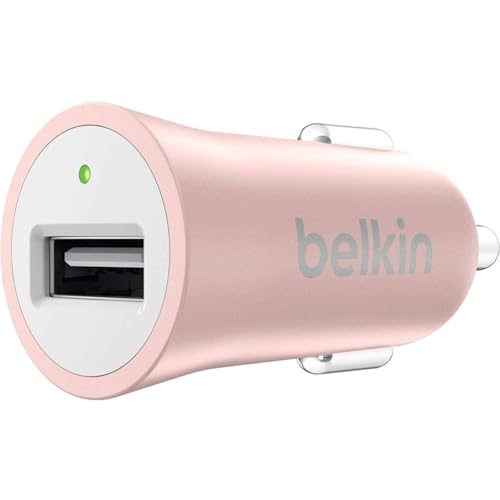 Belkin F8M730Btc00 Caricabatteria Da Auto Metallico Mixit, Oro Rosa
