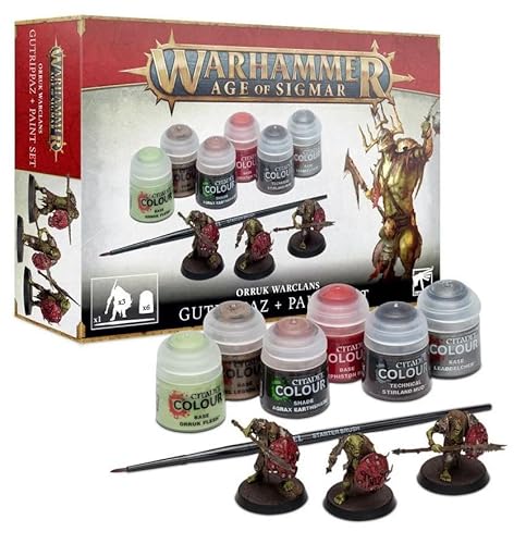 Games Workshop Age Of Sigmar Orruk Warclans Gutrippaz And Paint Set Aos