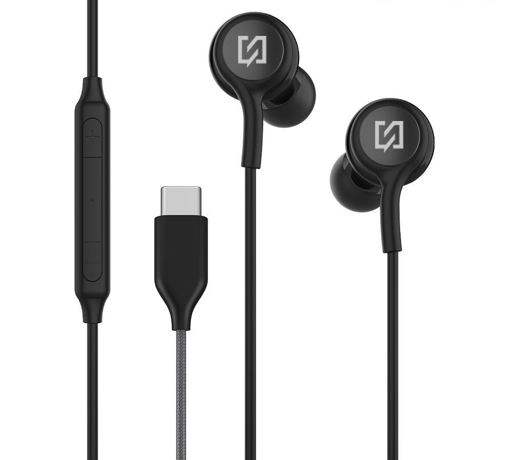 Cuffie con cavo Type-C Audio Perfetto e Bassi Profondi Auricolari CF28 Nero