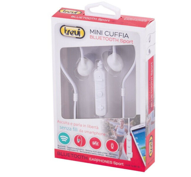 Trevi HMP 1218 BT CUFFIA BLUETOOTH AURICOLARE Sport Ascolta/parla da Smartphone