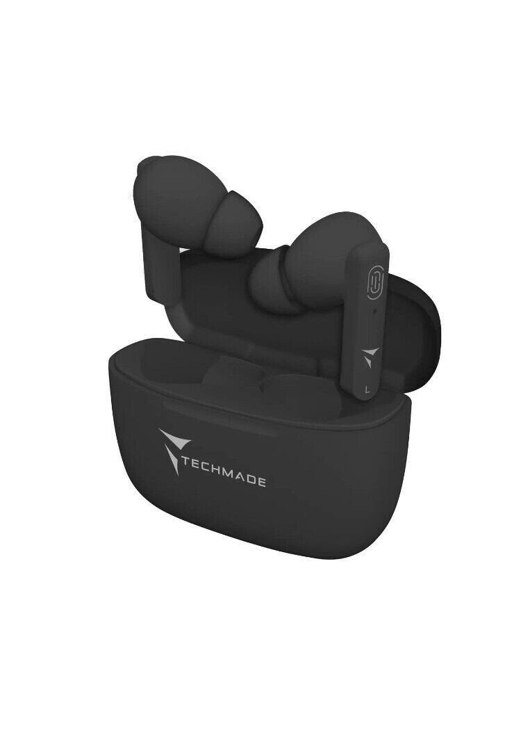 Cuffie Bluetooth Auricolari True Wireless In-Ear Nero TM-T31-BK Techmade