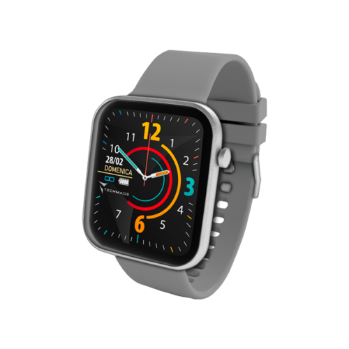 SMARTWATCH UOMO DONNA CHIAMATE NOTIFICHE SIRI GOOGLE SPORT ANDROID IOS GRIGIO