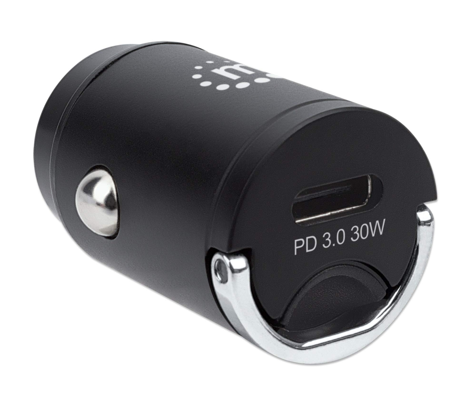MANHATTAN CAR/AUTO MINI CHARGER 1X USB-C POWER 30W FOLDABLE RING