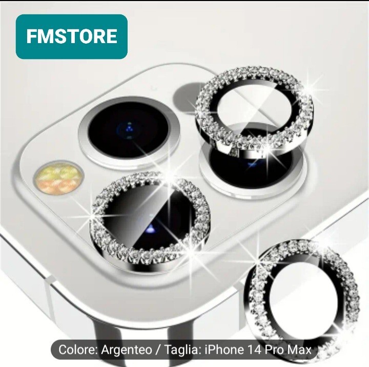 Pellicola Protezione Silver Lente Fotocamera Per Apple  iPhone 14 Pro / Pro Max