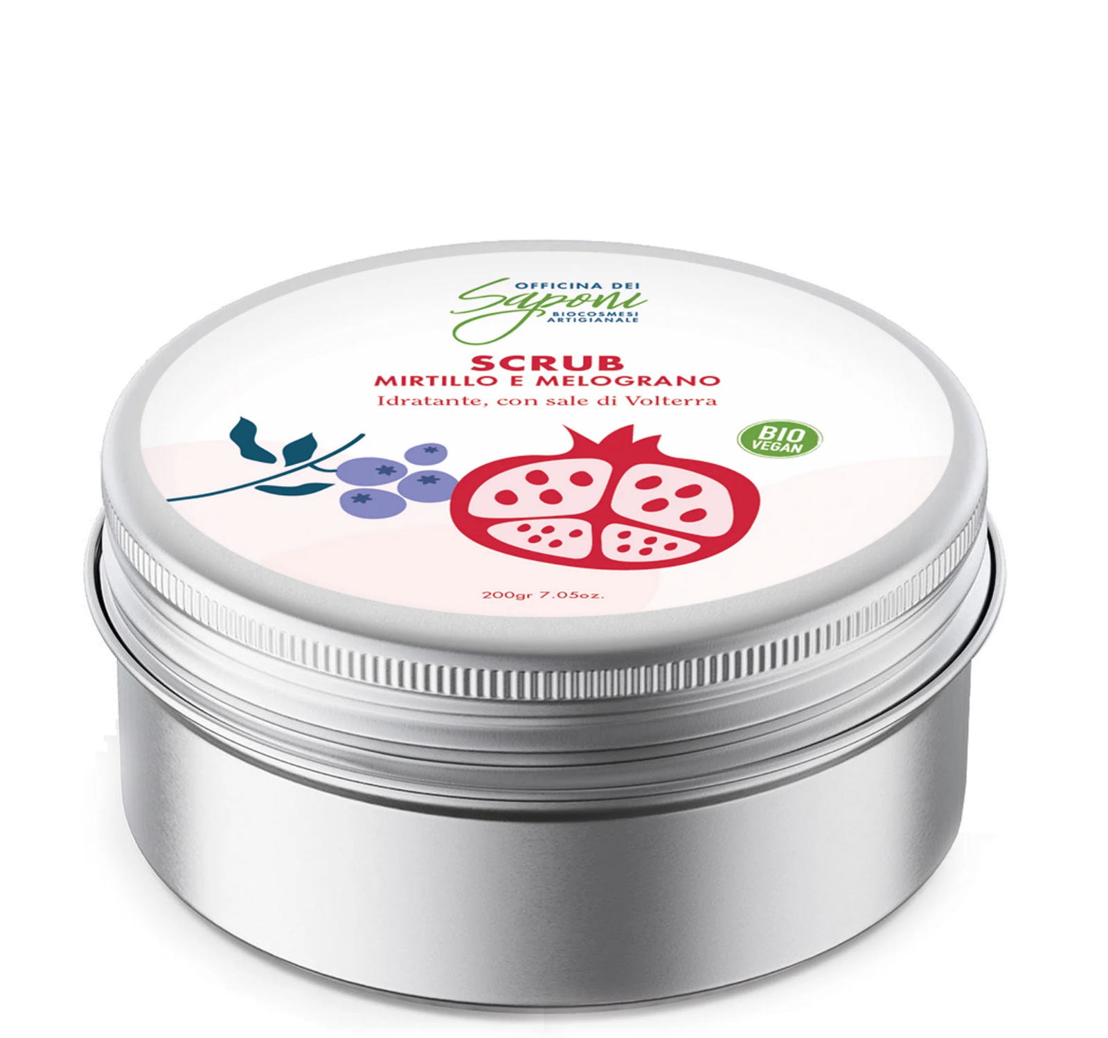 Officina dei Saponi Scrub corpo biologico Mirtillo e Melograno 200 gr