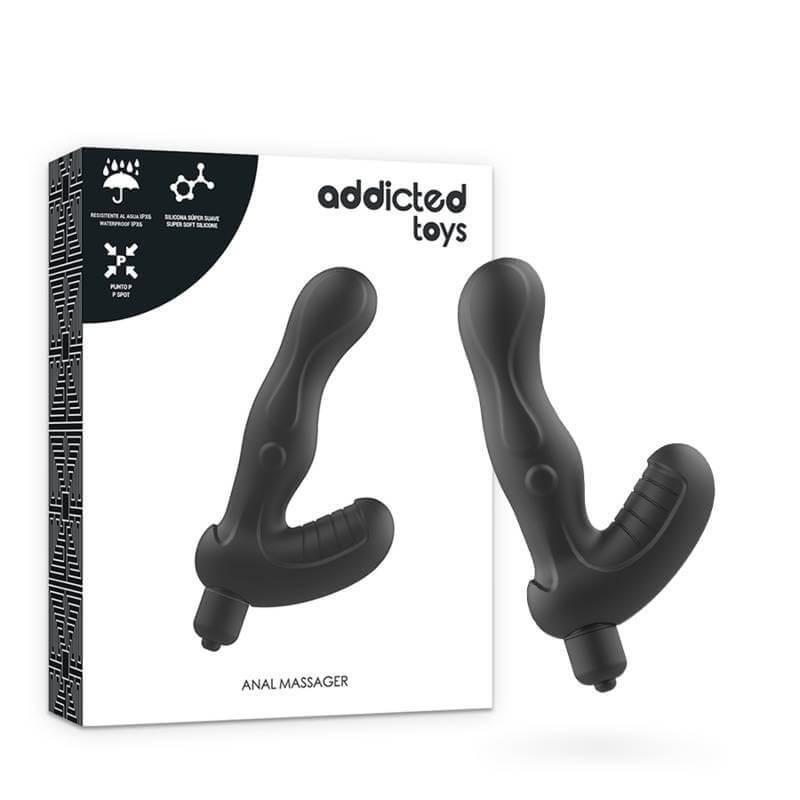 Addicted Toys - Stimolatore Massaggiatore Anale Prostatico Punto P 15 CM Nero