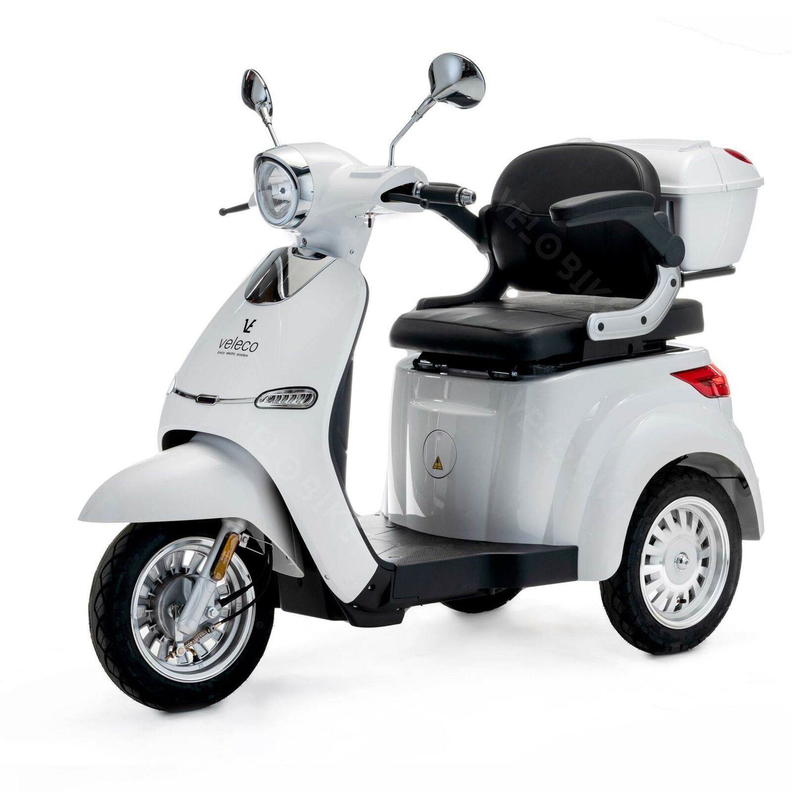 Scooter Elettrico 3 Ruote Disabili Anziani 12km/h 1000W VELECO CRISTAL BIANCO