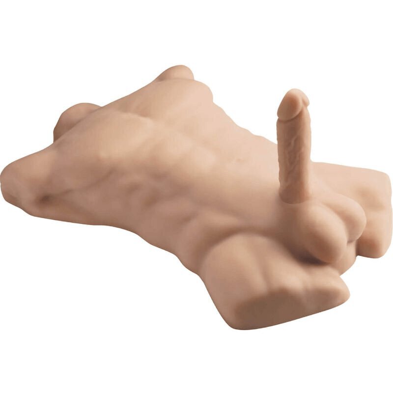 Silexd Apollo L - Busto Maschile in Silicone Liquido con Dildo 17,7 Cm