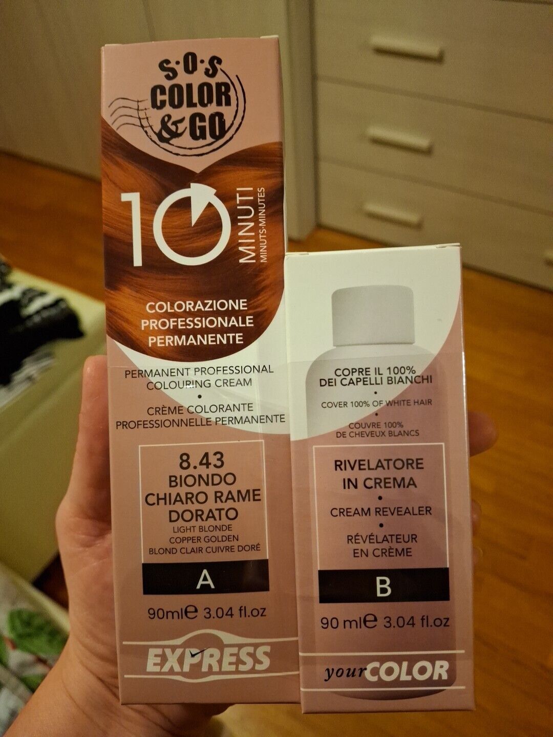 ALAMA SOS COLOR & GO TINTA CAPELLI 10 MINUTI BIONDO RAME 8.43