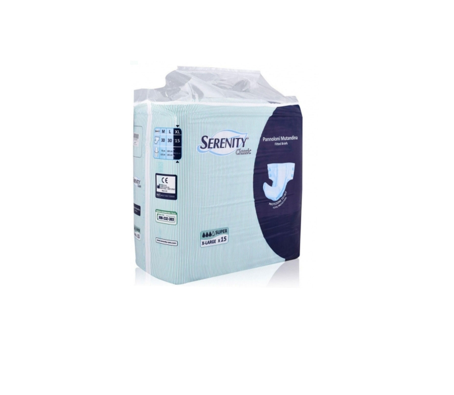 SERENITY PANNOLONI A MUTANDINA SLIP CLASSIC SUPER tg. XL da 15
