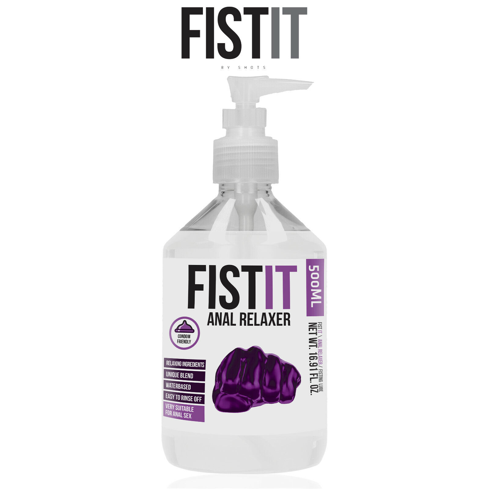 Fist It Lubricant 500ml Anal Relaxer Water Based Lubrificante Rilassante Anale