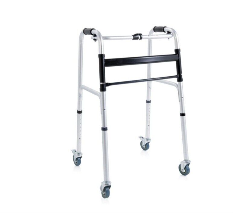 Deambulatore Rollator Disabili Girello Per Anziani 4 Ruote e Due Freni