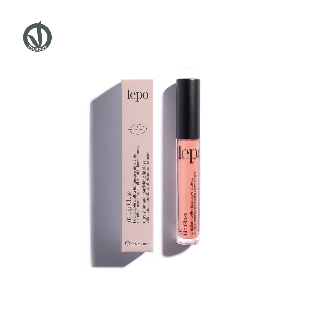 3D Lip Gloss Lucidalabbra Luminoso Nutriente Tonalità N.02 Toffee Lepo