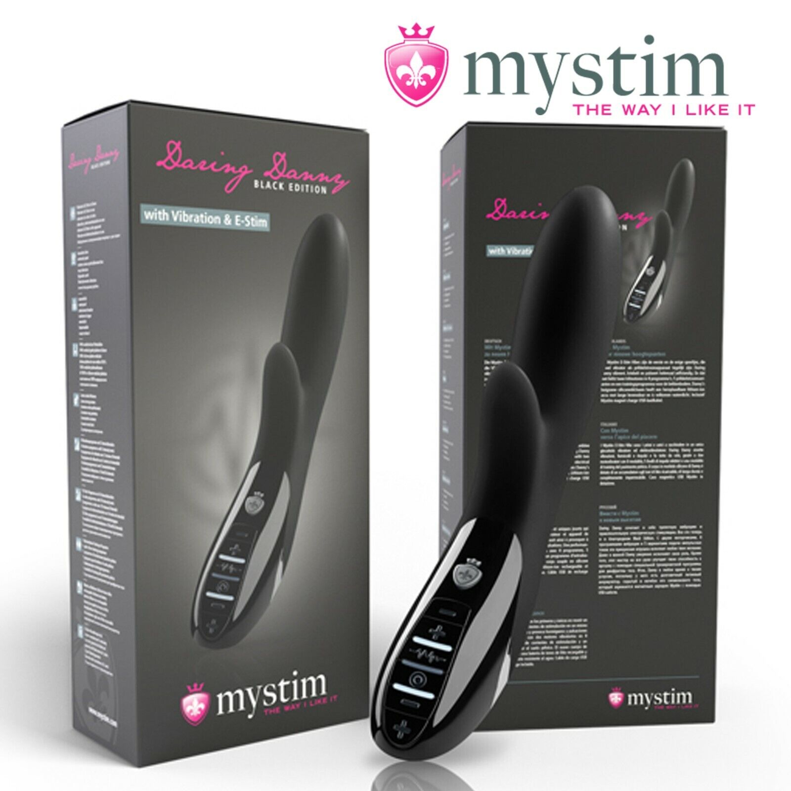 Mystim Daring Danny estim Vibrator Black High quality Dildo Vibratore silenzioso
