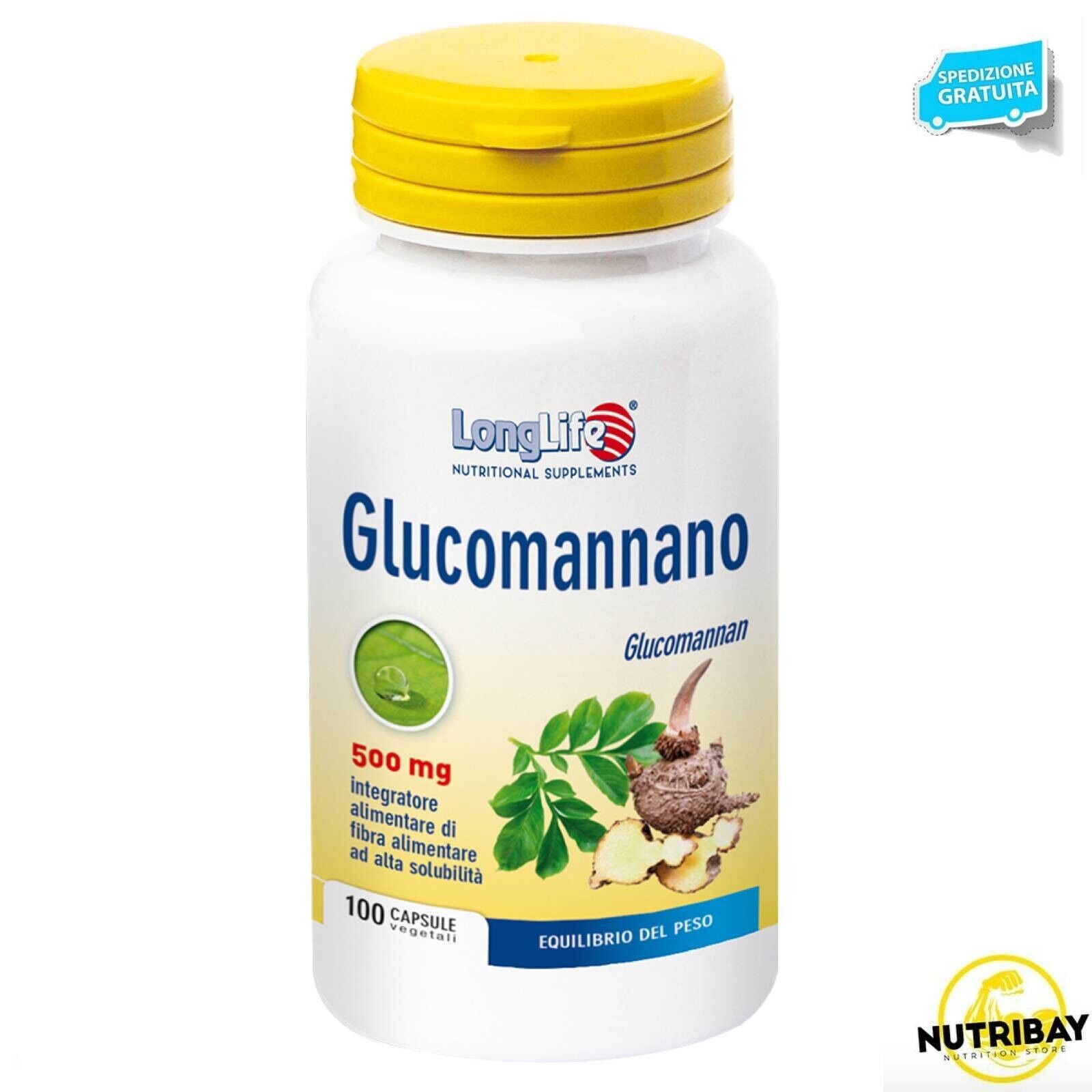 LONG LIFE GLUCOMANNANO 500 mg - 100 caps