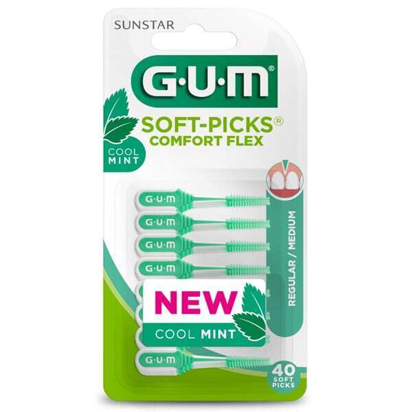 GUM SOFTPICKS COMFORT FLEX NEW Scovolini in gomma - Misura Medium- 40 scovolini