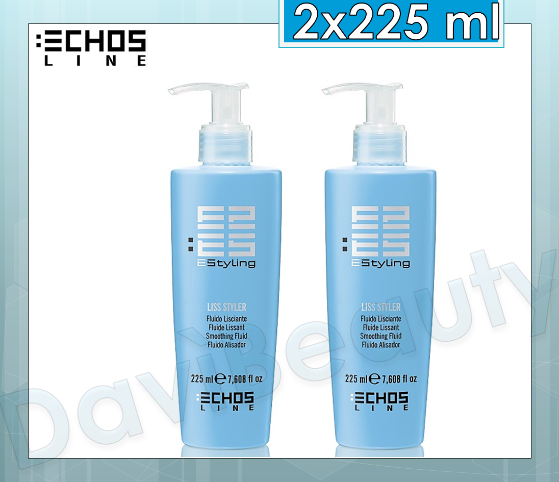 ECHOSLINE LISS STYLER - Fluido Lisciante 225 ml (2 PEZZI)
