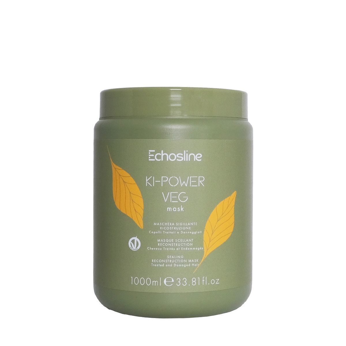 ECHOSLINE KI POWER VEG Maschera Ricostruzione Capelli Danneggiati 1000ml