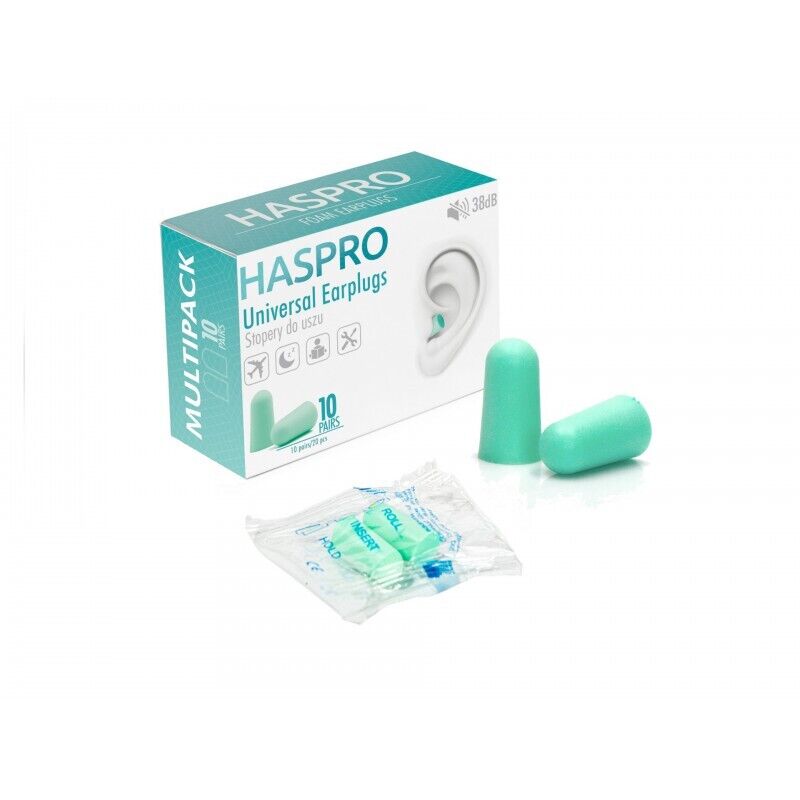 Haspro Multi10 Tappi per orecchie alla menta, 10 paia