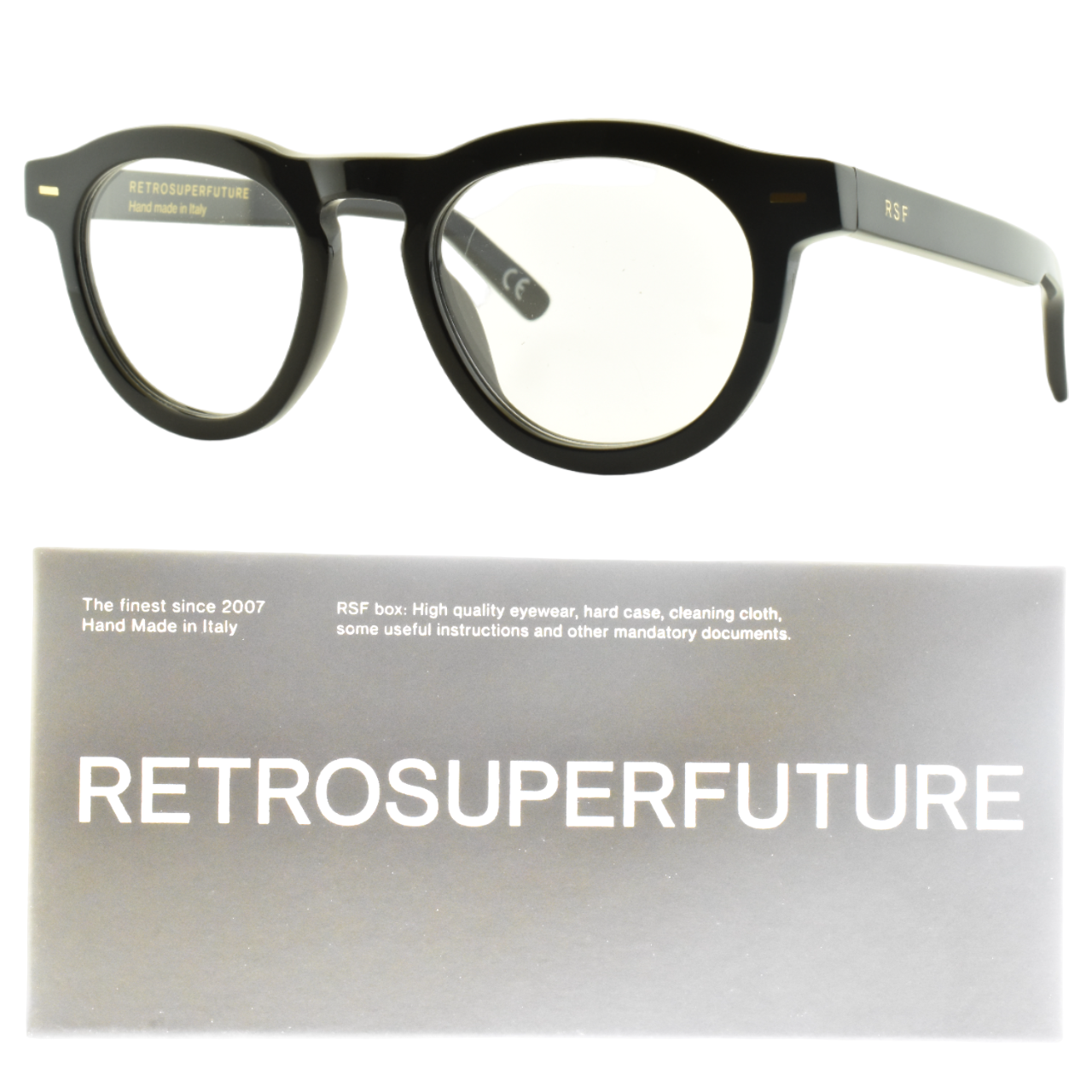 Nuovo RETROSUPERFUTURE Numero 102 Rqg Nero Ovale Cerchio Completo Unisex Telaio