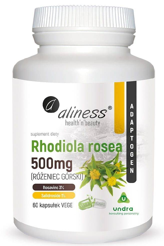 Aliness RHODIOLA ROSEA EXTRACT 500mg 60 Capsule ESTRATTO DI CAPSULE DI ROSA