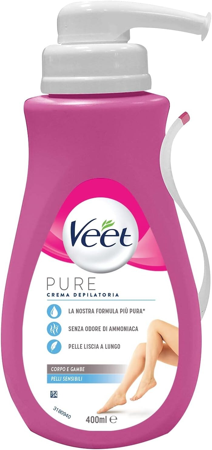 Crema Depilatoria Gambe, Braccia, Ascelle e Zona Bikini per Pelli Sensibili, Der