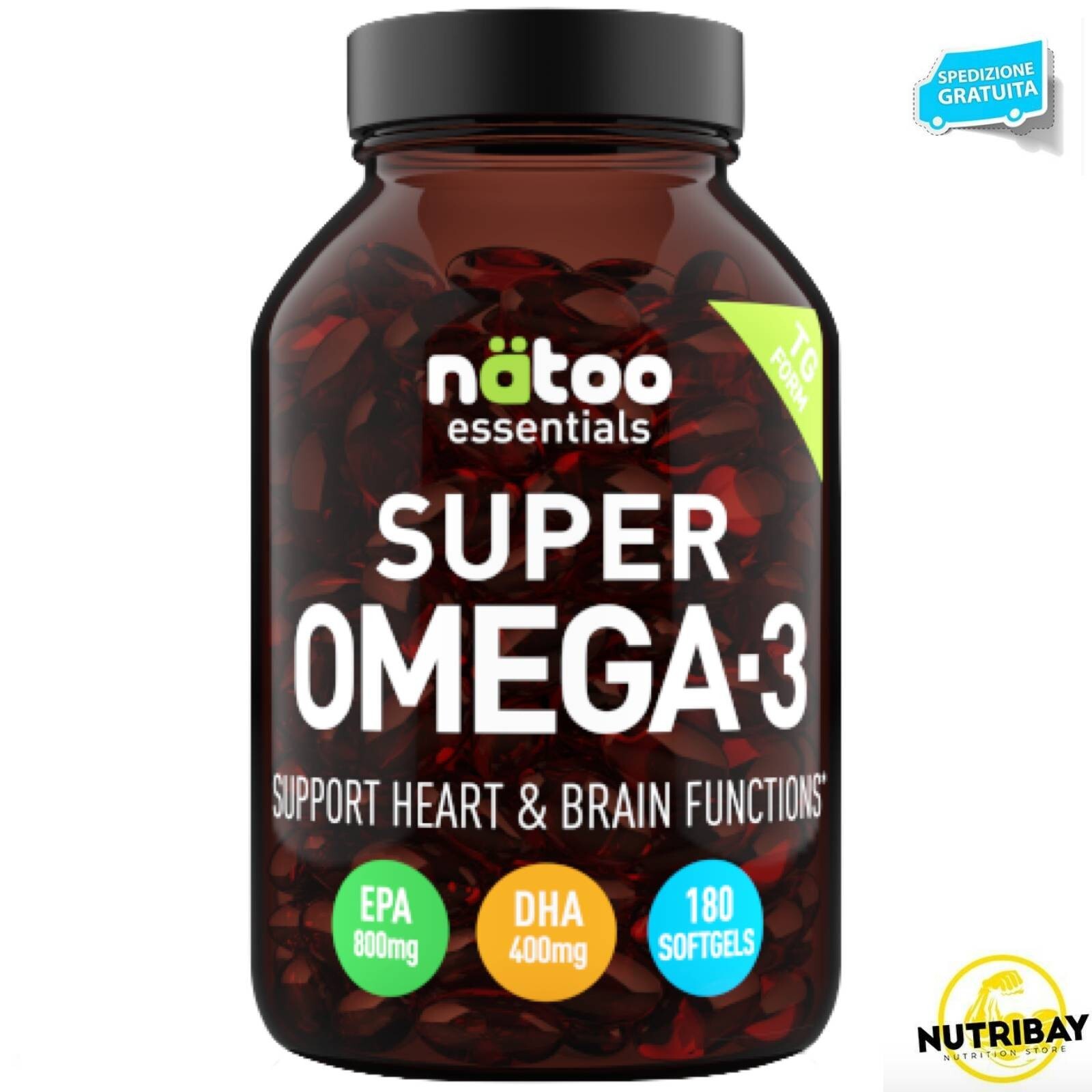 NATOO ESSENTIALS SUPER OMEGA 3 180 softgels OMEGA 3 ALTO DOSAGGIO
