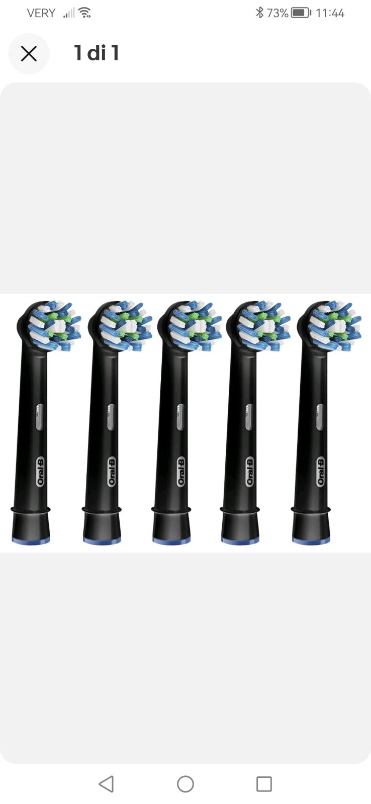 Oral-B CrossAction Testine Di Ricambio Black 5 Pezzi