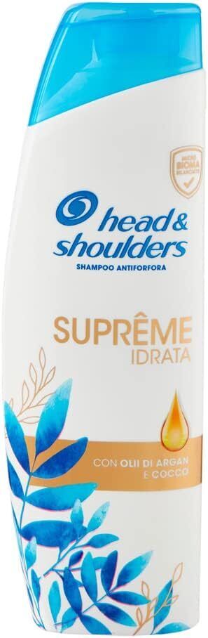 Head & Shoulders Supreme Hydrata Shampoo 225 ml, 3 Pezzi.