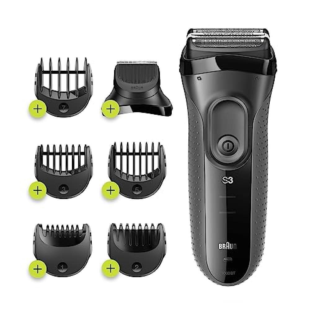 Braun Series 3 - Rasoio elettrico 3 in 1 con 5 pettini, Wet&Dry, 45 minuti di du