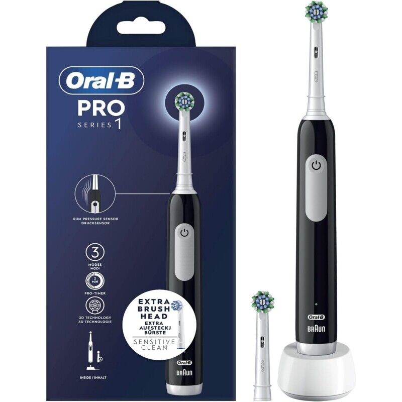 BRAUN ORAL-B PRO1 SERIES 1 SPAZZOLINO ELETTRICO COLORE NERO