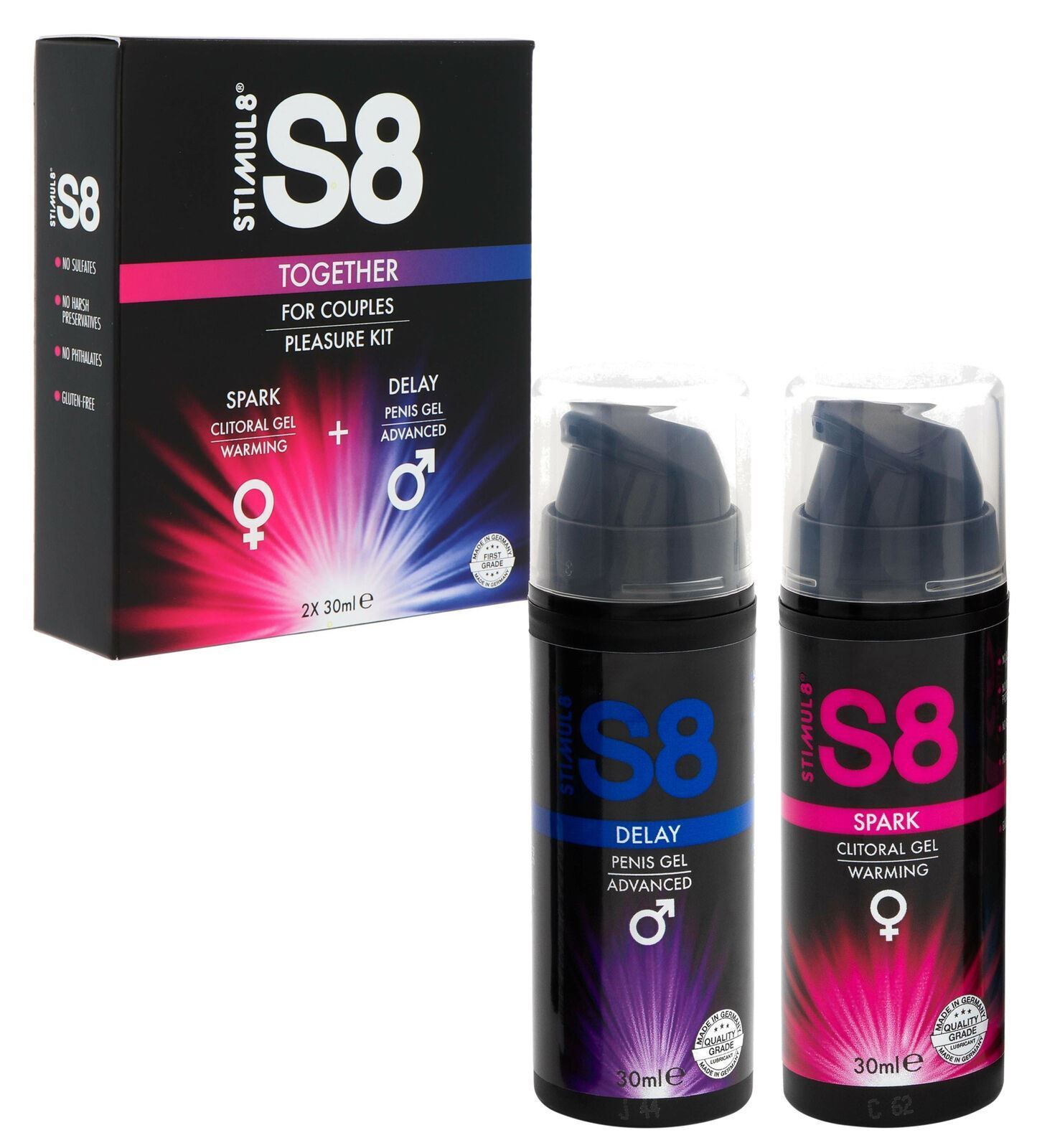 Lubrificante intimo gel set stimolante vaginale clitoride crema ritardante pene