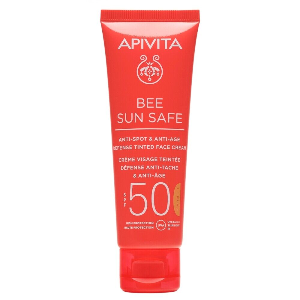 Apivita Bee Sun Safe - Anti Spot & Anti Age Crema Viso Colorata SPF50, 50ml