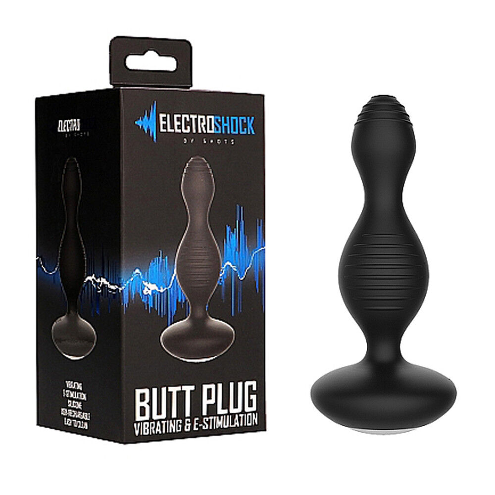 ELECTROSHOCK E-Stimulation Vibrating Buttplug Plug Anale con Elettrostimolazione