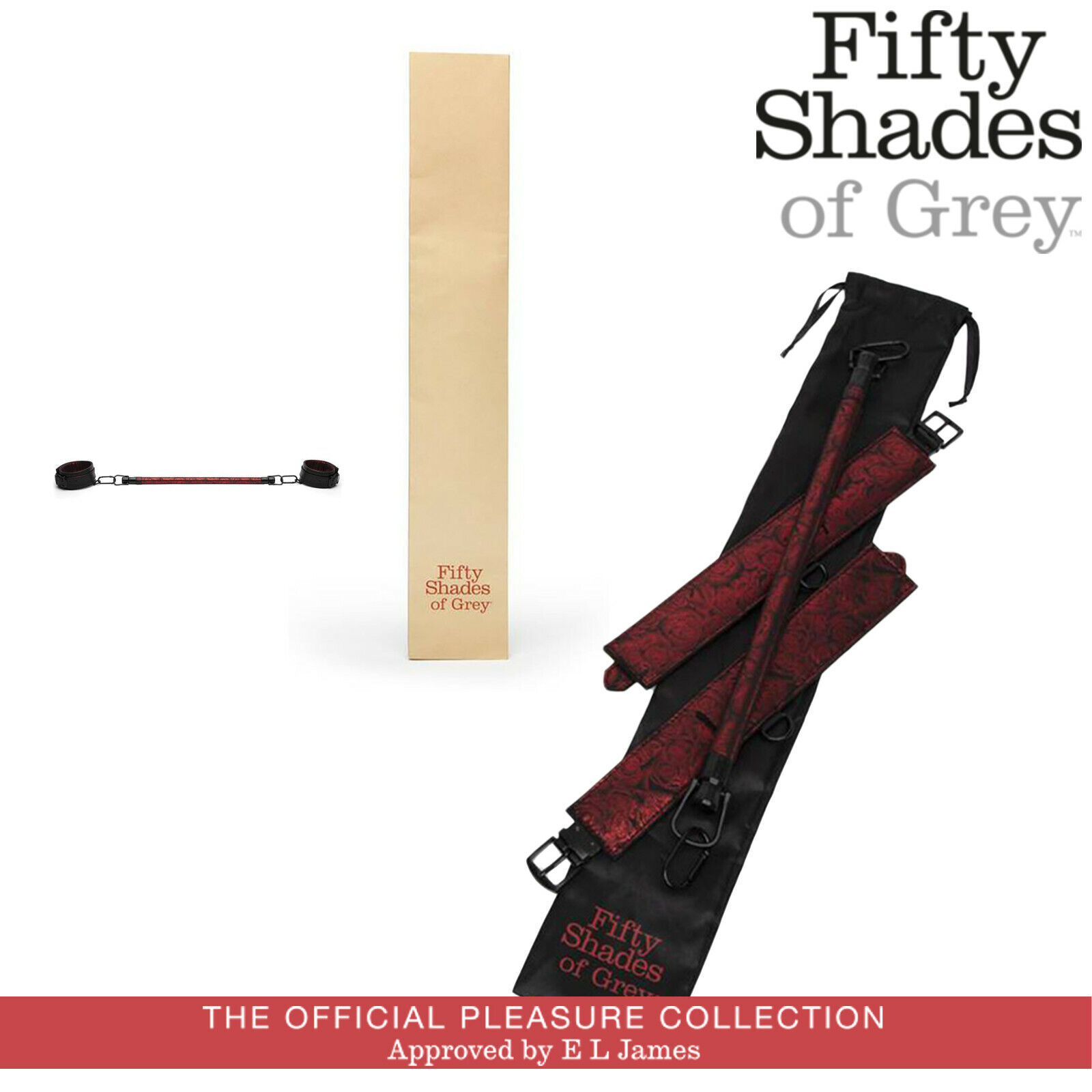 Fifty Shades of Grey BARRA DIVARICATRICE con manette Spreader Bar with Cuffs TOY