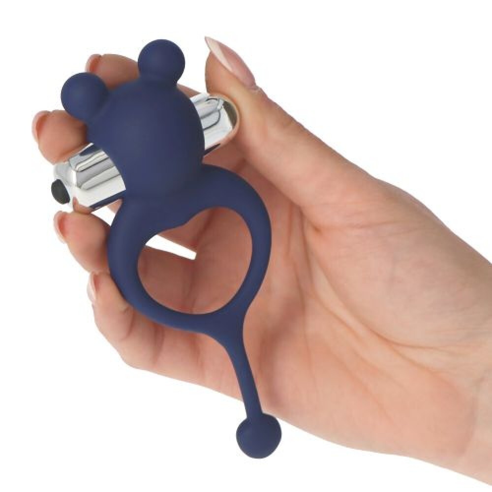Anello fallico vibrante flessibile per il pene in silicone impermeabile