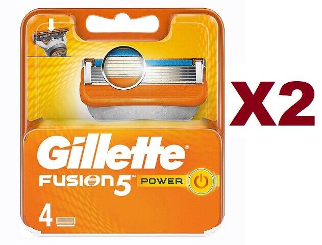 8 RICARICHE GILLETTE FUSION 5 POWER RICARICA LAMETTE PER RASOIO RICAMBIO
