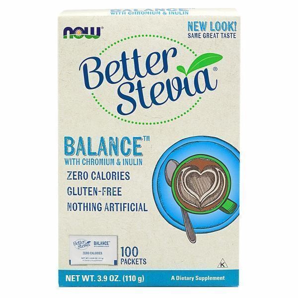 Betterstevia Balance Cromo & Inulina 100 Bustine Da NOW Foods