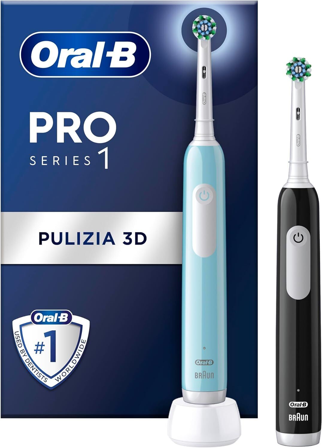 Braun Oral-B Spazzolino Elettrico Ricaricabile Pro Series 1 Confezione Da Due Pr