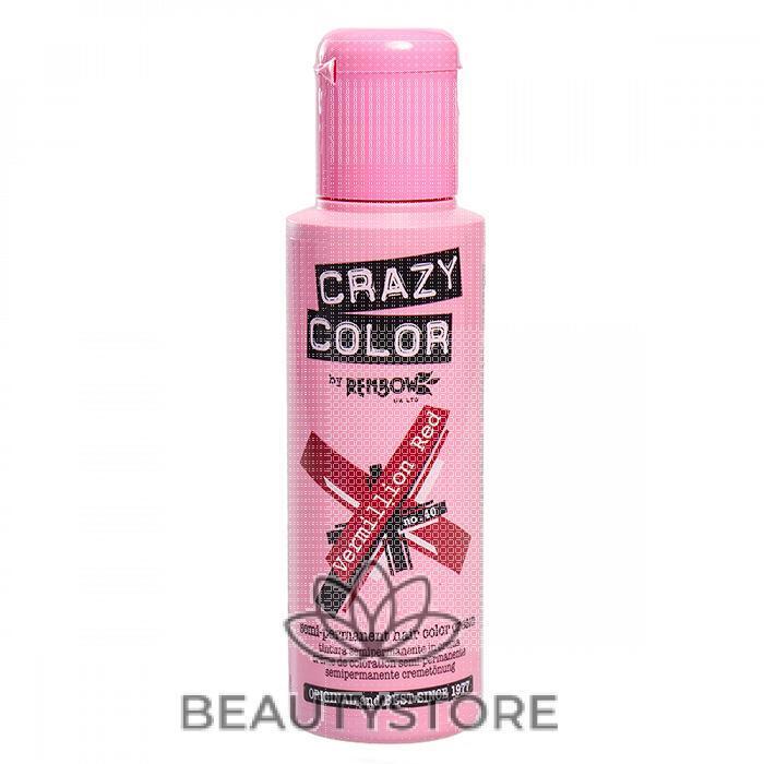 CRAZY COLOR SEMI-PERMANENT HAIR COLOR CREAM VERMILLION RED 40